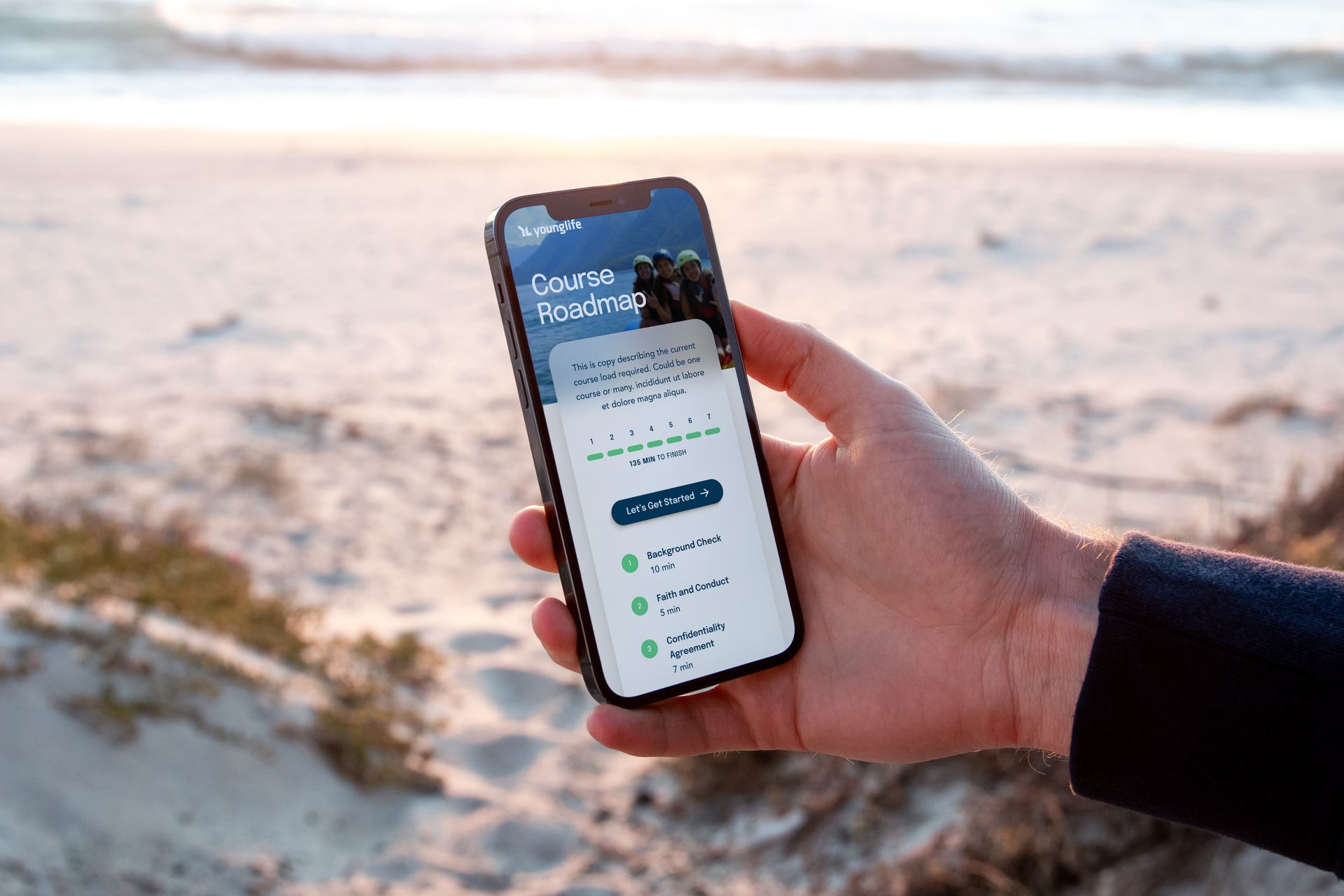 roadmap mockup on iphone
